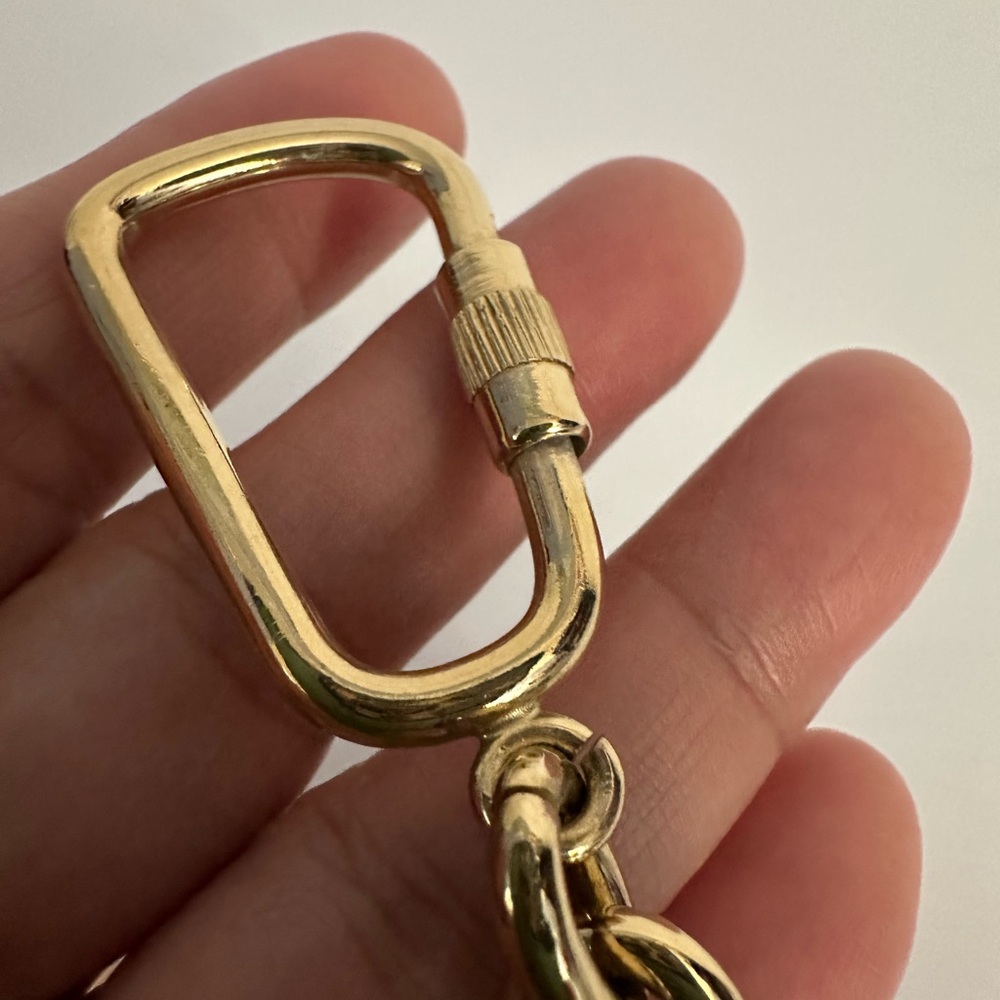 Salvatore Ferragamo Gold Tone Key Ring Bag Charm Vintage Made In Italy - Picture 6 of 9